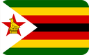 The Flag of Zimbabwe Rounded Rectangle