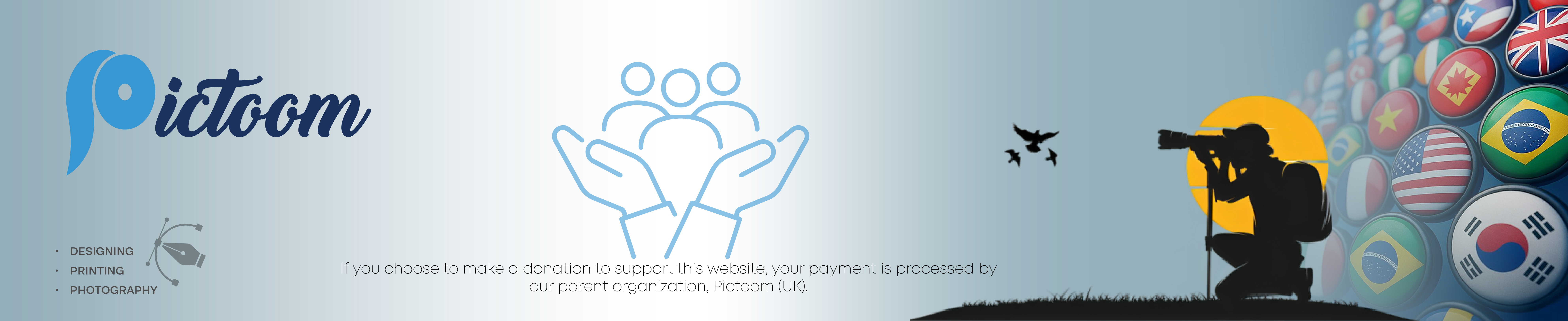 Support All World Flags Donation Pictoom Uk Banner